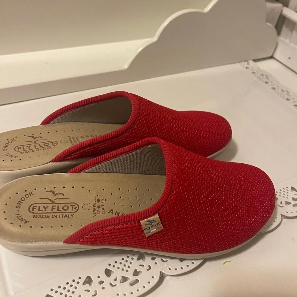 Fly Flot Italian soft lightweight Women's Open-Back Slippers